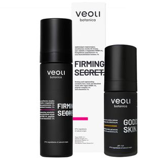 Zestaw Veoli Botanica Firming Secret, ujędrniająco-regenerująca, senolityczna maska do twarzy, szyi i dekoltu, 50 ml + rozjaśniająco-kojące serum do twarzy, 30 ml - zdjęcie produktu