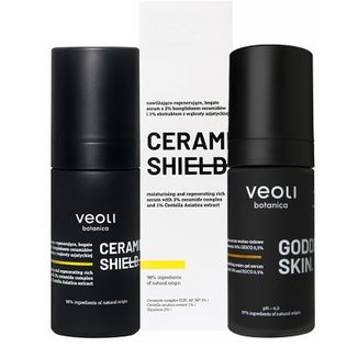 Zestaw Veoli Botanica Ceramide Shield, nawilżająco-regenerujące, bogate serum z 3% kompleksem ceramidów, 30 ml + rozjaśniająco-kojące serum do twarzy, 30 ml Zestaw Veoli Botanica Ceramide Shield, nawilżająco-regenerujące, bogate serum z 3% kompleksem ceramidów, 30 ml + rozjaśniająco-kojące serum do twarzy, 30 ml - zdjęcie produktu