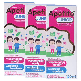 Zestaw SEMA Lab Apetito Junior, 3 x 120 ml - zdjęcie produktu