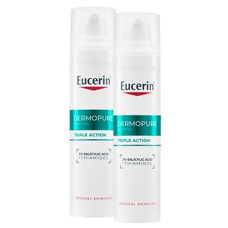 Zestaw Eucerin DermoPure Clinical Triple Action, serum o potrójnym działaniu do skóry tłustej i trądzikowej, 2 x 40 ml Zestaw Eucerin DermoPure Clinical Triple Action, serum o potrójnym działaniu do skóry tłustej i trądzikowej, 2 x 40 ml - zdjęcie produktu