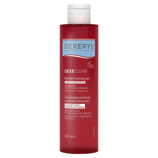Dexeryl Dexeclear, żel pieniący przeciw niedoskonałościom, 200 ml - zdjęcie produktu