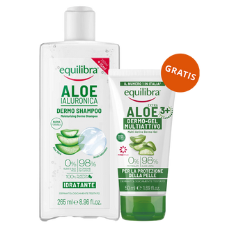 Equilibra Aloe, szampon nawilżający, aloesowy, 265 ml + żel aloesowy multi-active, 50 ml gratis Equilibra Aloe, szampon nawilżający, aloesowy, 265 ml + żel aloesowy multi-active, 50 ml gratis - zdjęcie produktu