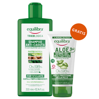 Equilibra Tricologica, wzmacniający szampon przeciw wypadaniu włosów, 300 ml + żel aloesowy multi-active, 50 ml gratis Equilibra Tricologica, wzmacniający szampon przeciw wypadaniu włosów, 300 ml + żel aloesowy multi-active, 50 ml gratis - zdjęcie produktu