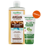 Equilibra Argan, szampon odżywczy, argan i kwas hialuronowy, 265 ml + żel aloesowy multi-active, 50 ml gratis - miniaturka zdjęcia produktu