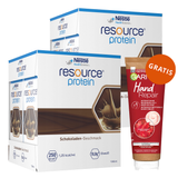 Zestaw Resource Protein, preparat odżywczy, smak czekoladowy, 8 x 200 ml + Garnier Hand Repair, intensywnie regenerujący krem do rąk, 75 ml gratis - miniaturka zdjęcia produktu