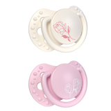 Lovi Classy, smoczek uspokajający, 0-2 miesiące, silikonowy, Petit Rose, 2 sztuki - miniaturka zdjęcia produktu