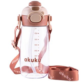 Akuku, szkolny bidon ze słomką, mocha, 480 ml Akuku, szkolny bidon ze słomką, mocha, 480 ml - zdjęcie produktu