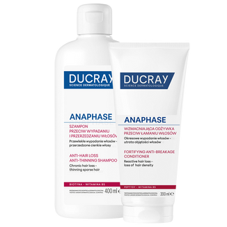 Zestaw Ducray Anaphase, szampon przeciw wypadaniu i przerzedzaniu włosów, 400 ml + wzmacniająca odżywka przeciw łamaniu włosów, 200 ml Zestaw Ducray Anaphase, szampon przeciw wypadaniu i przerzedzaniu włosów, 400 ml + wzmacniająca odżywka przeciw łamaniu włosów, 200 ml - zdjęcie produktu