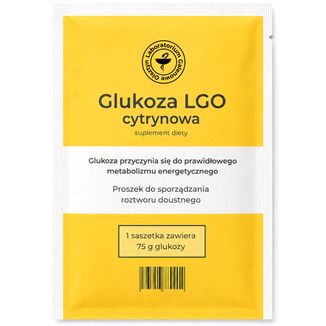 Glukoza LGO, proszek do sporządzania roztworu doustnego, smak cytrynowy, 75 g - zdjęcie produktu