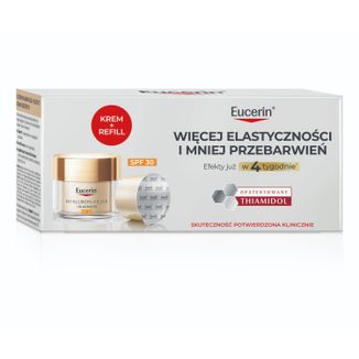 Zestaw Eucerin Hyaluron-Filler + Elasticity, krem na dzień, SPF 3O, 50 ml + refill, 50 ml - zdjęcie produktu