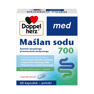 Doppelherz Med Maślan Sodu 700, 60 kapsułek Doppelherz Med Maślan Sodu 700, 60 kapsułek - zdjęcie produktu