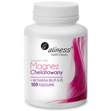 Aliness Magnez Chelatowany + Witamina B6 (P-5-P), 100 kapsułek - miniaturka zdjęcia produktu