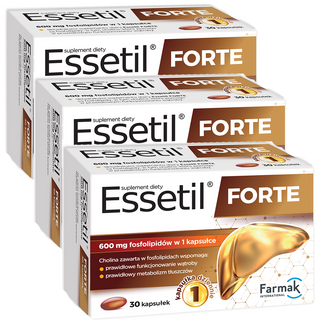 Zestaw Essetil Forte, 3 x 30 kapsułek - zdjęcie produktu