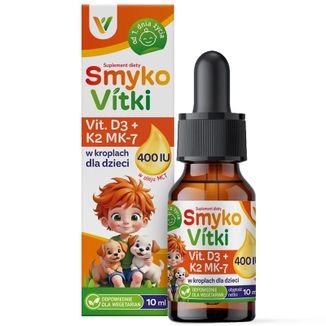 Jodavita SmykoVitki Vit.D3 + K2 MK-7, krople, 10 ml - zdjęcie produktu