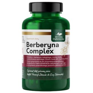 Dr Ewa Dąbrowska Berberyna Complex, 60 kapsułek Dr Ewa Dąbrowska Berberyna Complex, 60 kapsułek - zdjęcie produktu