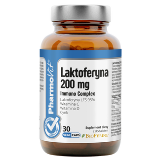 Pharmovit Laktoferyna Immuno Complex, 30 kapsułek Pharmovit Laktoferyna Immuno Complex, 30 kapsułek - zdjęcie produktu