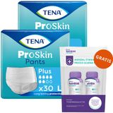 Zestaw Tena Pants ProSkin Plus, majtki chłonne, rozmiar L, 100-135 cm, 2 x 30 sztuk + Nutridrink Skin Repair, preparat odżywczy, smak czekoladowy, 2 x 200 ml gratis - miniaturka zdjęcia produktu