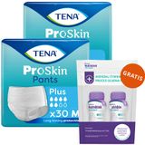Zestaw Tena Pants ProSkin Plus, majtki chłonne, rozmiar M, 80-110 cm, 2 x 30 sztuk + Nutridrink Skin Repair, preparat odżywczy, smak czekoladowy, 2 x 200 ml gratis - miniaturka zdjęcia produktu
