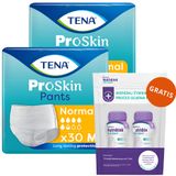 Zestaw Tena Pants ProSkin Normal, majtki chłonne, rozmiar M, 80-110 cm, 2 x 30 sztuk + Nutridrink Skin Repair, preparat odżywczy, smak czekoladowy, 2 x 200 ml gratis - miniaturka zdjęcia produktu
