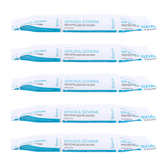 Zestaw SEMA Protect, opaska dziana podtrzymująca, niejałowa, 15 cm x 4 m, 5 x 1 sztuka - zdjęcie produktu
