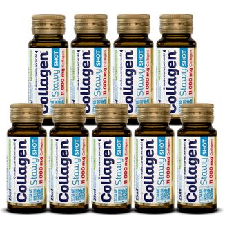 Zestaw Olimp Collagen Stawy Shot, szklana ampułka, smak czarnej porzeczki, 9 x 25 ml - zdjęcie produktu