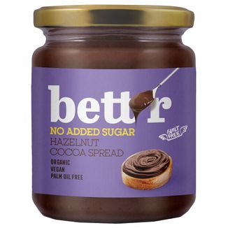 Bettr Krem orzechowo-kakaowy Bio, bez dodatku cukru, 250 g - zdjęcie produktu