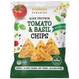 Popcrop Chrupki proteinowe, piramidki, smak pomidor z bazylią, 60 g - miniaturka zdjęcia produktu