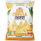 Popcrop Chrupki proteinowe, piramidki, smak ser i cebula, 60 g - miniaturka zdjęcia produktu
