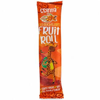 Csinta Przekąska roll Bio, jabłko, rokitnik, bezglutenowa, bez dodatku cukru, 12 g - zdjęcie produktu