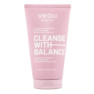 Veoli Botanica Cleanse with Balance, oczyszczająco-peelingujący żel do mycia twarzy do skóry tłustej i mieszanej, 150 ml - zdjęcie produktu