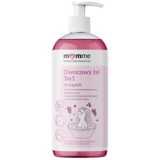 Momme, owocowy żel 3w1 do kąpieli, od urodzenia, 400 ml - zdjęcie produktu