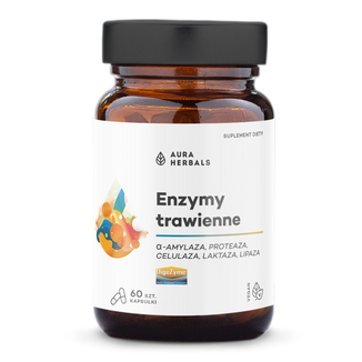 Aura Herbals Enzymy Trawienne DigeZyme, 60 kapsułek Aura Herbals Enzymy Trawienne DigeZyme, 60 kapsułek - zdjęcie produktu