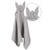 BabyMatex, okrycie kąpielowe bawełniane Wafel Prestige Bunny, 70 cm x 140 cm, szare - miniaturka zdjęcia produktu
