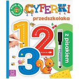 Aksjomat 1, 2, 3. Cyferki przedszkolaka z pisakiem. Piszę, liczę i zmazuję, książeczka dla dzieci z pisakiem - miniaturka zdjęcia produktu