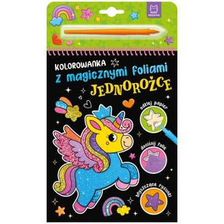 Aksjomat Jednorożce. Kolorowanka z magicznymi foliami, książeczka - zdjęcie produktu
