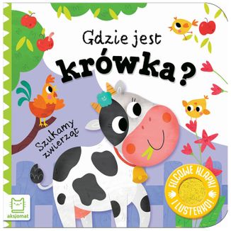 Aksjomat Gdzie jest krówka? Szukamy zwierząt, książeczka z filcowymi klapkami - zdjęcie produktu