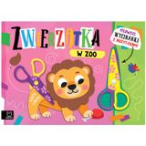 Aksjomat Pierwsze wycinanki z nożyczkami, Zwierzątka w zoo, książeczka dla dzieci - miniaturka zdjęcia produktu