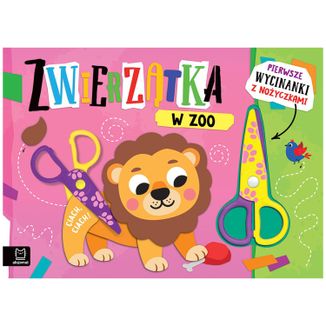 Aksjomat Pierwsze wycinanki z nożyczkami, Zwierzątka w zoo, książeczka dla dzieci - zdjęcie produktu