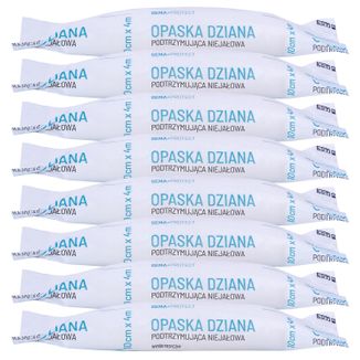 Zestaw SEMA Protect, opaska dziana podtrzymująca, niejałowa, 10 cm x 4 m, 8 x 1 sztuka - zdjęcie produktu