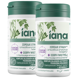 Zestaw Iana Stawy Zdrowe Stawy + Dobry Nastrój, 2 x 60 tabletek - zdjęcie produktu