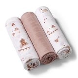 BabyOno, pieluszki muślinowe supermiękkie, 70 x 70 cm, brązowe, 3 sztuki - miniaturka zdjęcia produktu