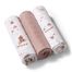BabyOno, pieluszki muślinowe supermiękkie, 70 x 70 cm, brązowe, 3 sztuki - miniaturka  zdjęcia produktu