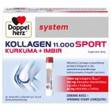 Doppelherz system Kollagen 11000 Sport Kurkuma + Imbir, 25 ml x 30 ampułek - miniaturka zdjęcia produktu