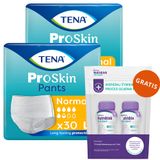 Zestaw Tena Pants ProSkin Normal, majtki chłonne, rozmiar L, 100-135 cm, 2 x 30 sztuk + Nutridrink Skin Repair, preparat odżywczy, smak czekoladowy, 2 x 200 ml gratis - miniaturka zdjęcia produktu