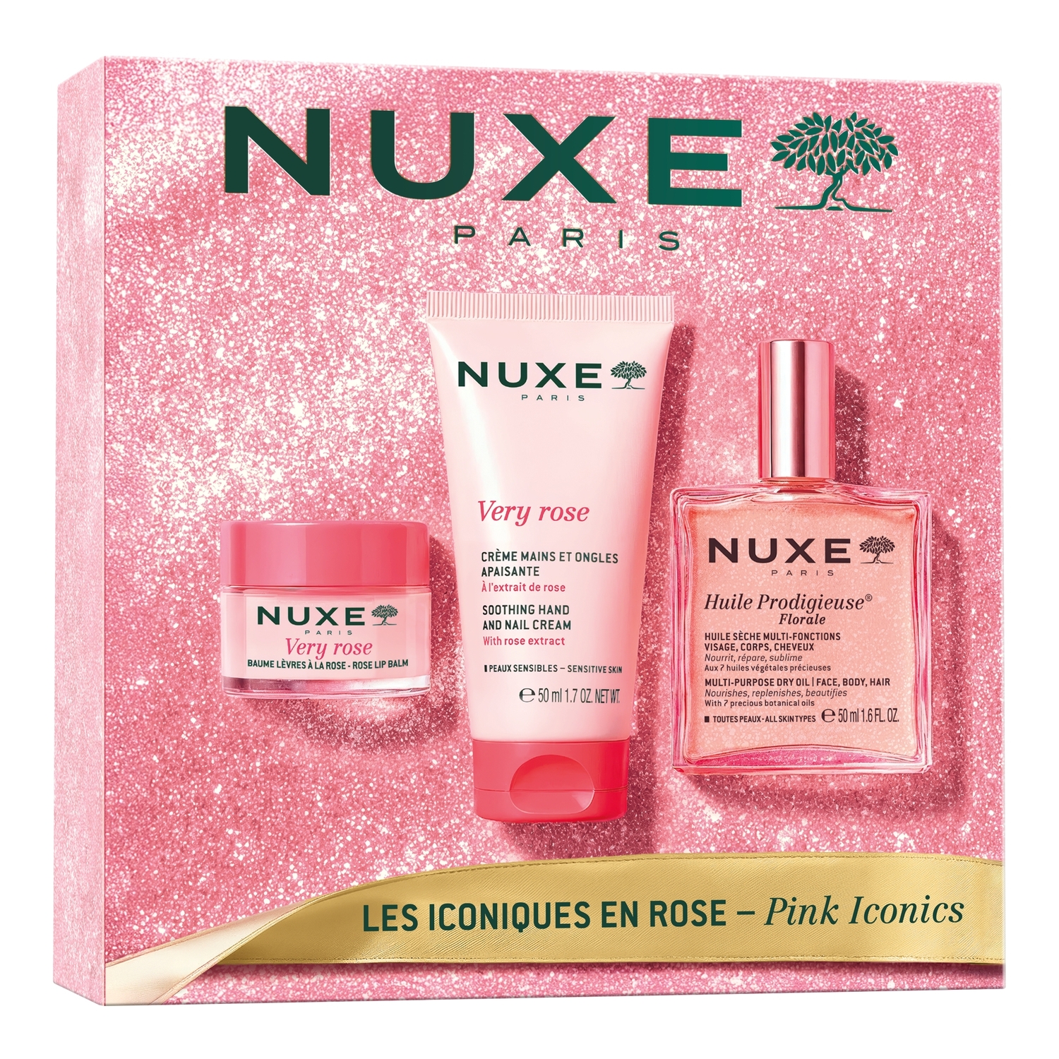 Nieznana Zestaw Nuxe Huile Prodigieuse Florale Bestsellery, olejek, 50 ml + krem do rąk, 50 ml + balsam do ust, 15 g