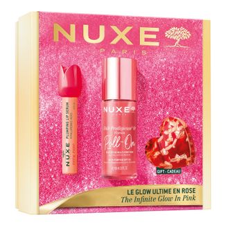 Zestaw Nuxe Huile Prodigieuse Or Florale Glow, suchy olejek, 60 ml + serum powiększające do ust, 8 ml + spinka do włosów gratis - zdjęcie produktu