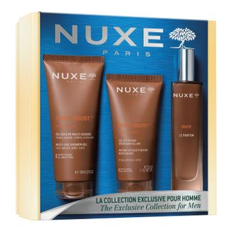 Zestaw Nuxe Men Boost, woda perfumowana, 50 ml + żel pod prysznic, 100 ml + żel do twarzy, 50 ml - zdjęcie produktu