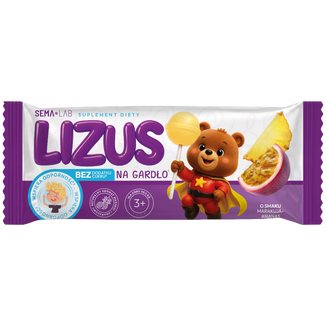 SEMA Lab Lizus na gardło, lizak, smak marakuja-ananas, od 3 lat, 1 sztuka - zdjęcie produktu