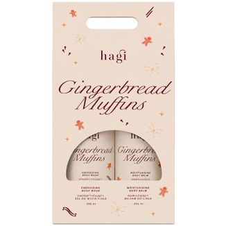 Zestaw Hagi Christmas Cookies Gingerbread Muffins, nawilżający balsam do ciała, 300 ml +  energetyzujący żel do mycia, 300 ml - zdjęcie produktu
