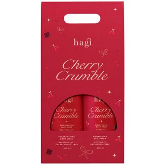 Zestaw Hagi Christmas Cookies Cherry Crumble, odżywczy balsam do ciała, 300 ml + regenerujący żel do mycia, 300 ml - zdjęcie produktu